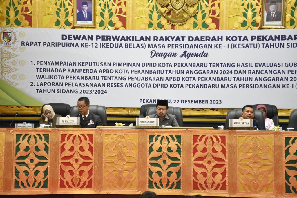 DPRD Kota Pekanbaru Laksanakan Paripurna Laporan Pelaksanaan Reses