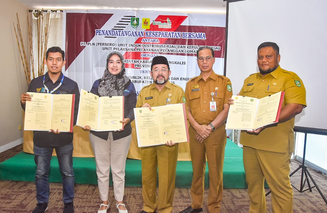 Maksimalkan Kelistrikan dan Energi, Pemkab Bengkalis Lakukan Kesepakatan Bersama PLN
