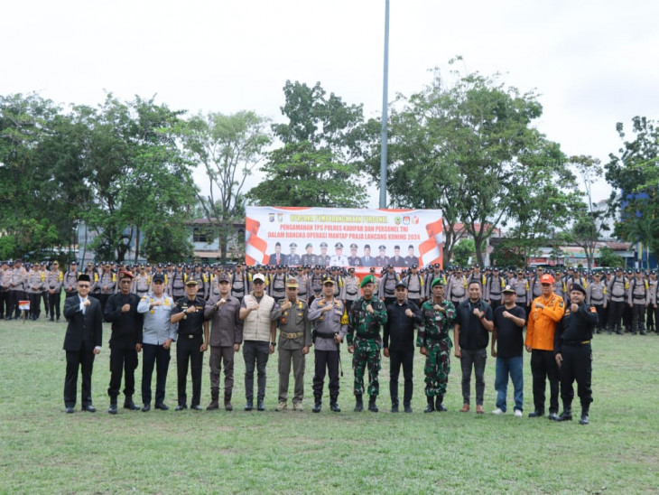 Upacara Pemberangkatan Personil Polres Kampar, 3.156 Anggota Siap Amankan TPS di Pilkada Serentak 2024.