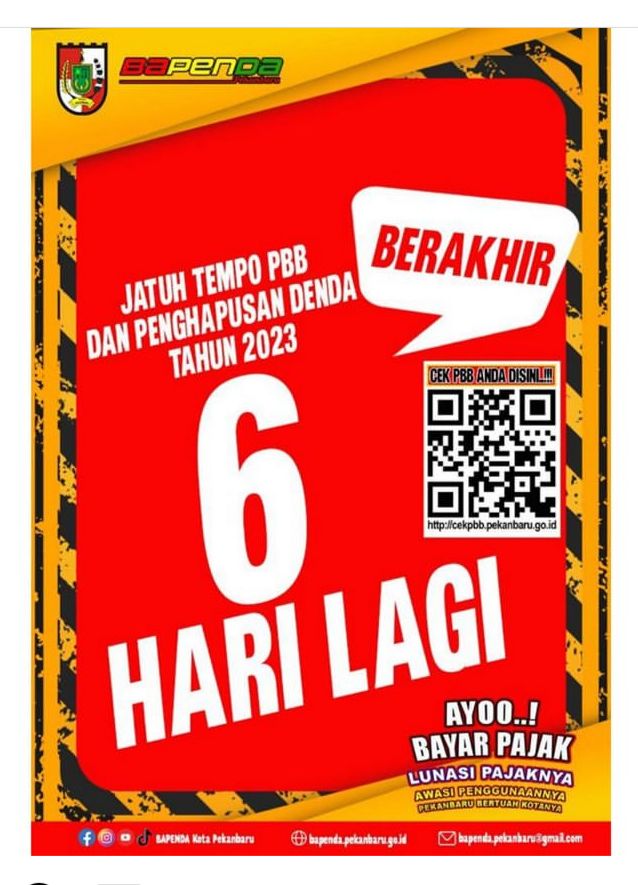Jatuh Tempo 6 Hari Lagi, Bapenda Himbau WP Segera Lunasi PBB